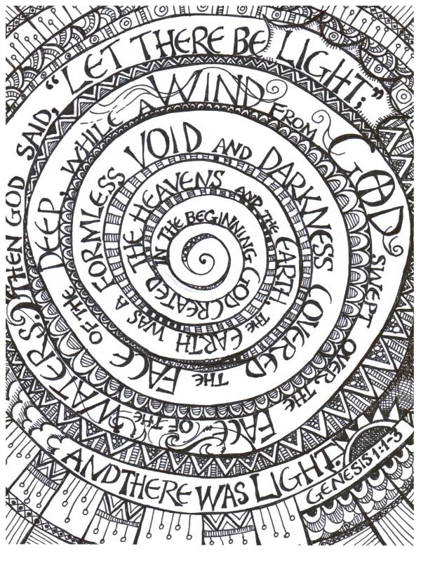 aprilyamasaki.com // Scripture Doodling Genesis 1