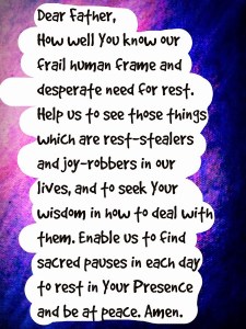 A prayer by Joy Lenton.